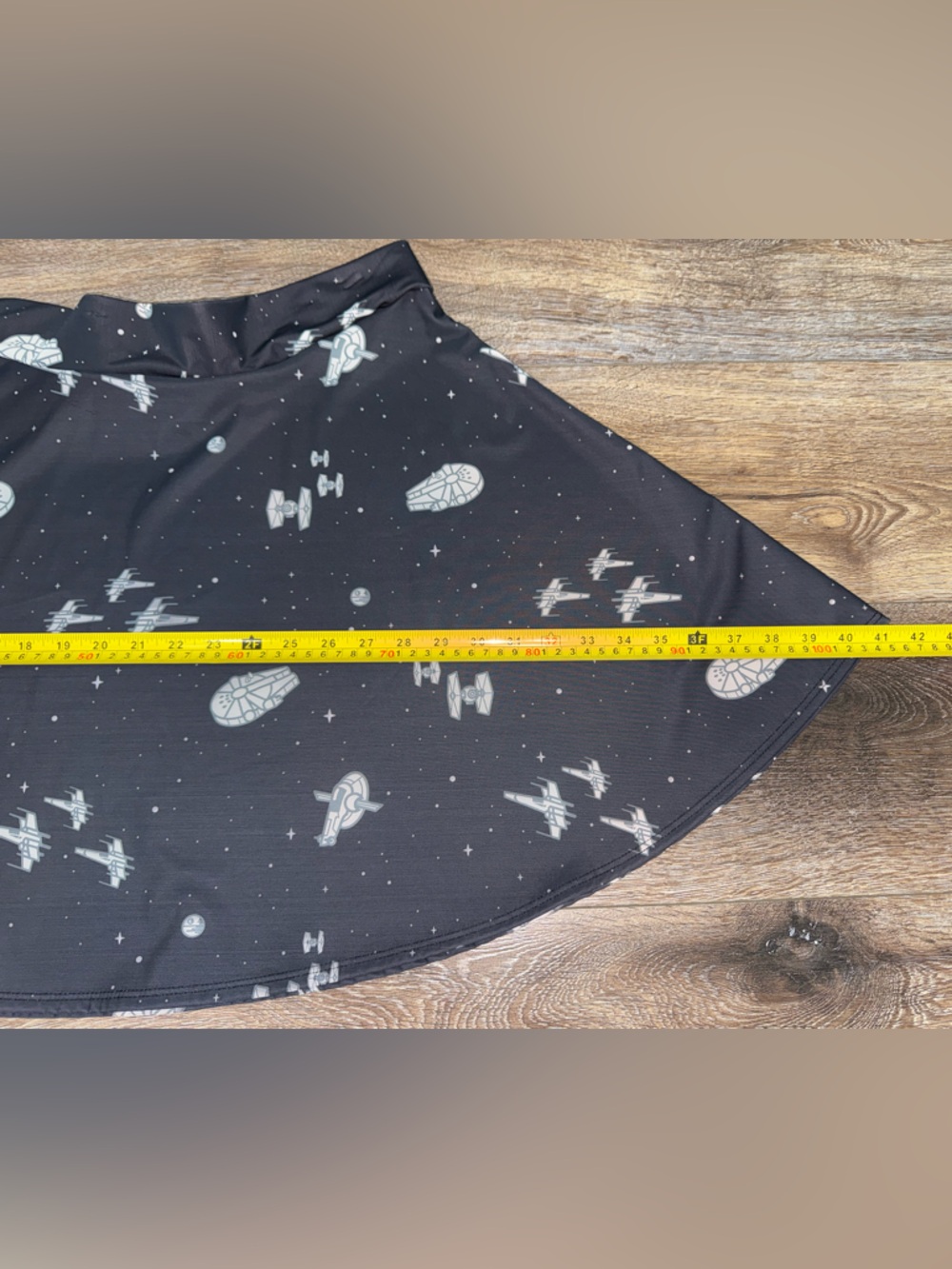 Star Wars Tee Fury Ship All Over Print Black and Gray Skater Skirt Size 3XL - Picture 8 of 9